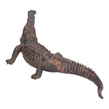 Imagem de Modelo de plástico com bonecos de ação de crocodilos, brinquedo prático de bonecos de crocodilos simulados, conveniente para aniversário de feriados, dia das crianças para mais de 3 anos de