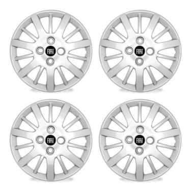 Imagem de Jogo Calota Aro 14 Fiat Palio Siena 2009 2010 2011 Prata