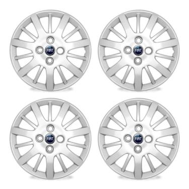 Imagem de Jogo Calota Aro 14 Fiat Palio Siena 2009 2010 2011 Prata