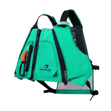 Imagem de Owntop Colete de natação adulto, alça de segurança ajustável, jaquetas de natação de caiaque, jaqueta flutuante masculina feminina para pesca natação SUP (verde, GG/XXL)