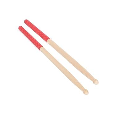 Imagem de Baquetas Em Madeira de Bordo, Cabo Confortável Com Empunhadura de Borracha 5A. Baquetas Antiderrapantes para Praticar (Padrão de escama de peixe)