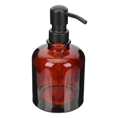 Imagem de CAXUSD Garrafa marrom garrafa de loção recarregável frascos de shampoo de viagem xampu dispensador de enxaguatório bucal garrafa de bomba doméstica saboneteira tipo de bomba