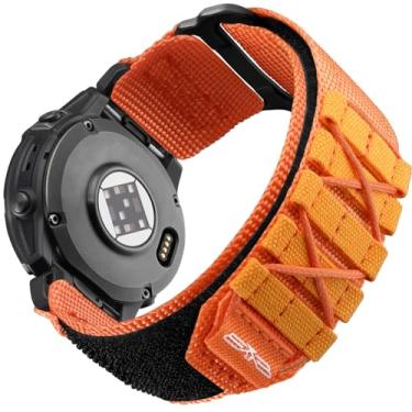 Imagem de Bandletic Pulseira masculina Fenix 8 E de 47 mm Fenix 7 6 5, pulseira de relógio tática de nylon de ajuste rápido de 22 mm para Garmin Instinct, também adequada para Forerunner 965/945/Approach S62