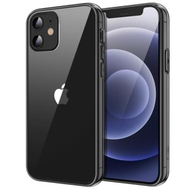 Imagem de JETech Capa para iPhone 12/12 Pro 6,1 Polegadas, Case Protetora de Telefone à Prova de Choque Não-Amarelecimento, Capinha Parte Traseira Transparente Anti-Riscos (Preto)