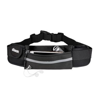 Imagem de Dimok Cinto de corrida – Pochete resistente à água para caminhada fitness – bolsa de corrida ajustável para telefones iPhone Android, Preto, One Size