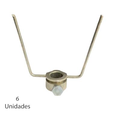 Imagem de Kit 6 Garfos P/Maquina De Frango Frangueira Gancho Simples