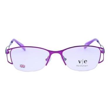 Imagem de Armação Para Óculos De Grau Menina Retangular Metal Mackage - Lilas-Feminino