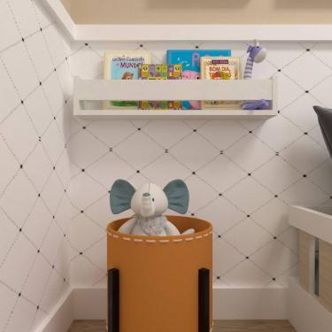 Imagem de Prateleira Infantil de Livros e Decoração Branco