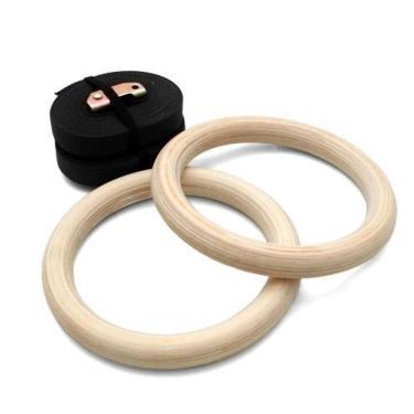 Imagem de Argolas Natural Fitness Suspensão Olímpicas Madeira Para Ginástica-Unissex