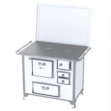 Imagem de Fogao a Lenha GII N 2 Gab Branco com Tampa