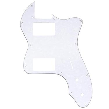 Imagem de Musiclily Pro 12 Furos Coberto HH Escudo para Guitarra EUA/México Fender 72 Tele Thinline Style, 4 camadas Branco Perolado