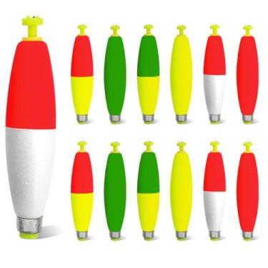 Imagem de YOTO Boias de pesca ponderadas de encaixe, rolhas de pesca de mola de espuma EVA para peixe-gato, 1,12,7 a 5 a 7,6 cm