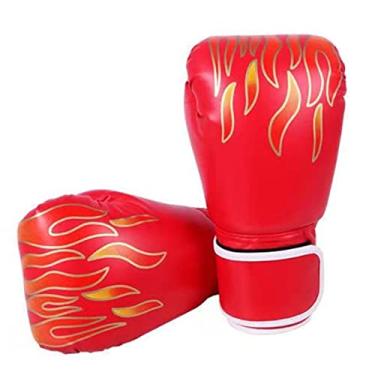 Imagem de Newmind Luvas de boxe para adultos e crianças, luvas de treinamento de kickboxing, luvas pesadas, luvas de saco de pancada para boxe, kickboxing, Muay Thai, MMA, vermelho, criança