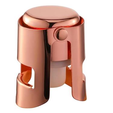 Imagem de BETTFOR Rolhas de champanhe com protetor de champanhe de aço inoxidável com silicone de grau alimentício à prova de vazamento mantém fresco adequado para champanhe, cava, prosecco e espumante..