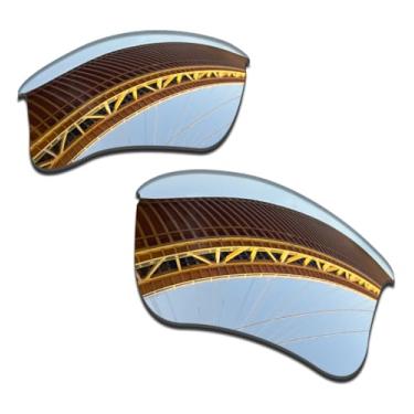Imagem de LenzProse Lentes de reposição polarizadas de 1,5 mm para óculos de sol Oakley Flak Jacket XLJ, antiarranhões | Ajuste perfeito