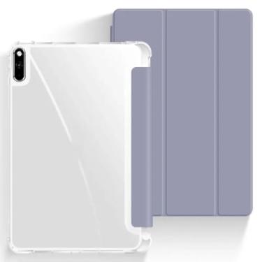 Imagem de Capa inteligente para tablet Lenovo Tab M11 TB330FU P11 TB-J606 J607 J616 P11 Pro TB-J706 J716 capa inteligente com suporte para lápis (roxo, TB-125F 128F)