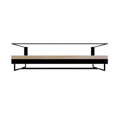 Imagem de Adega Bar Bebida Com Porta Taça 50cm Pinus Amadeirado