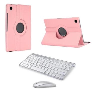 Imagem de Capa Giratória + Teclado Bluetooth + Mouse Para Tablet A8 10.5 Polegad
