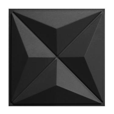 Imagem de Placa Preta PVC 25x25cm 3D Decorativa Autocolante Revestimento Plástic