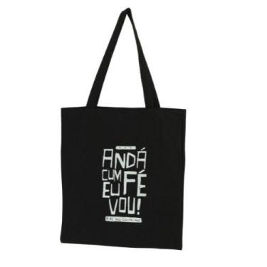 Imagem de Bolsa Ecobag 100% algodão Black Estampa ANDA CUM FÉ - CARIOCA MAIS