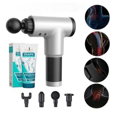 Imagem de Kit Massageador Elétrico Portátil Profissional Drenagem Linfática + Li