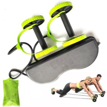 Imagem de Kit De Treino Roda + Elástico Abdominal Academia Exercícios - REVOFLEX