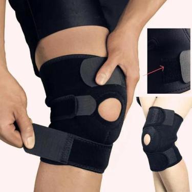 Imagem de Joelheira Ajustável Compressão Proteção Musculação Neoprene Patela Abe