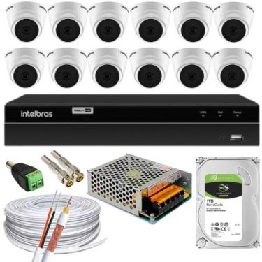 Imagem de Kit 12 Câmeras 1220D Mic Internas dvr mhdx 1216 1tb C/ Microfone - int