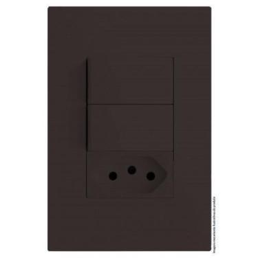 Imagem de Kit Interruptor Duplo Simples + Tomada 20A 4X2 Brs12254-8Ch - Blux Rec