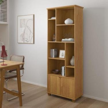 Imagem de Livreiro / Multiuso TA 2 Portas + 8 Nichos Para Organização Cor Cinamo