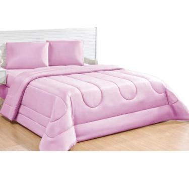 Imagem de Kit Edredom Queen 400 Fios Acetinado + Jogo Lençol 3 Peças - Casa Dona