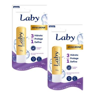 Imagem de Kit 2 Protetor Solar Labial Laby Hyaluronic FPS 30 3,6g