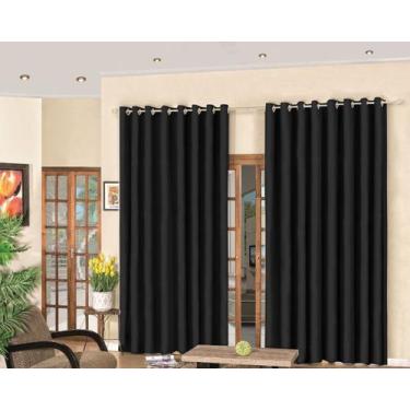 Imagem de Cortina Blackout Porta Grande Vidro Janela 3x2,50 Tecido Grosso Cetim 