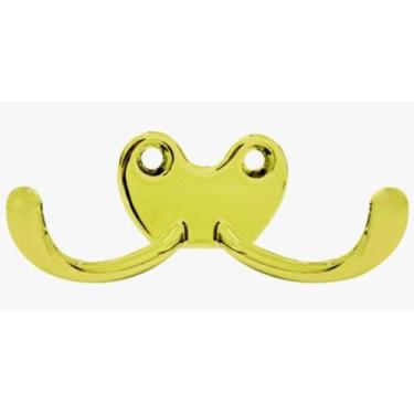 Imagem de Cabide P/roupa Cabides Gancho Parede Duplo Metal 4 Unidades - FERRAGEN
