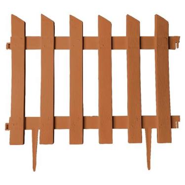 Imagem de Cerca para jardim decorativa canteiro kit com 10 m plástico reciclado 