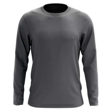 Imagem de Camiseta manga longa dry-fit proteção UV50+ - JP confecções , Cinza, P