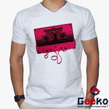 Imagem de Camiseta Guardiões da Galáxia 100% Algodão Geeko, Branco gola v, M