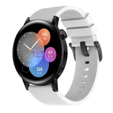 Imagem de Pulseira de Silicone p/ Smartwatch GT3 42mm - 123Smart, Branco
