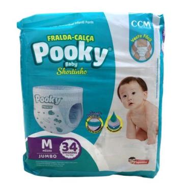 Imagem de Fralda Calça Pooky Baby Shortinho Jumbo, M c/34