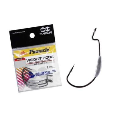 Imagem de Anzol Pinnacle Lastreado Weight Hook BS-2317 Nº 5/0 - 3 Peças - Maruri