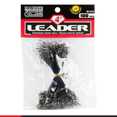 Imagem de Chicote Leader Black Hook Snap Marine Sports Nº4 (10,20cm) - 100 Peças