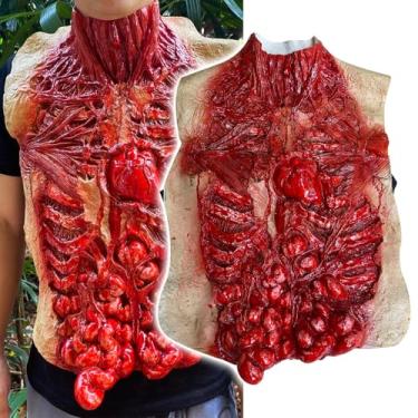 Imagem de Dead Body Parts Halloween Props Creepy Fake Body Parts Haunted House Props Decorations Bloody Intestine Zombie Costume (A)