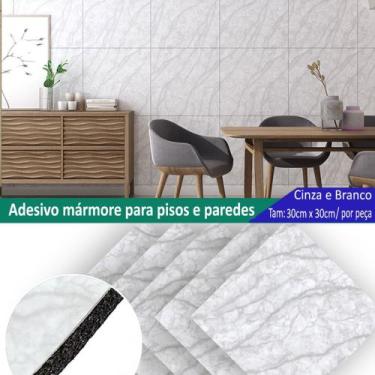 Imagem de 10 PEÇAS - Painel Placa Para Parede E Piso Chão Auto Adesivo 30cm x 30