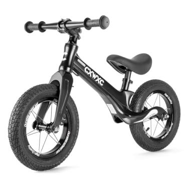 Imagem de CXWXC Bicicleta de equilíbrio infantil de 30,5 cm – Idades 24 meses a 5 anos – Bicicleta de equilíbrio infantil com apoio para os pés, bicicleta sem pedal de treinamento – Presentes de aniversário para meninas e meninos