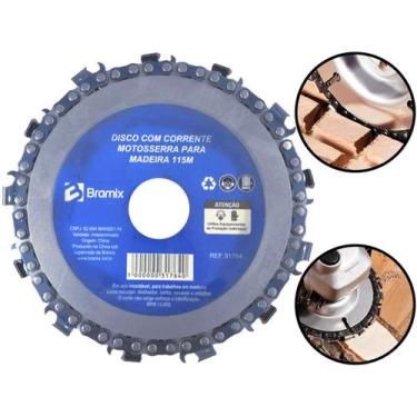 Imagem de Disco Corte Desbaste Madeira Corrente Motosserra Para Esmerilhadeira L