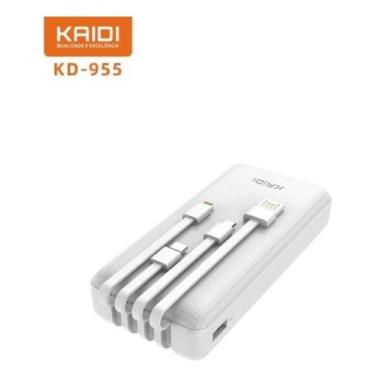 Imagem de Power Bank Kaidi KD-955 20000 Carregador Portátil 955 4 cabos Rápido