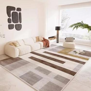 Imagem de Grande área listrada sala de estar tapete abstrato quarto casa arte cabeceira tapete macio moderno área de lazer tapetes de pelúcia, SY1045, QD, 300x400CM