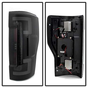 Imagem de Lanterna traseira de LED Spyder 5085597 Ford F250 Superduty 17-18 (modelo de lâmpada de halogêneo apenas não serve para o modelo LED), preto fumê