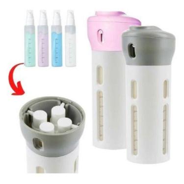 Imagem de Kit Viagem Dispenser Portátil 4 Em 1 Banho Porta Shampoo - oem