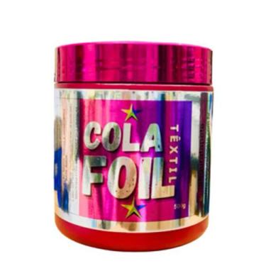 Imagem de Cola Foil pote 500 gramas  pronta para uso em jeans,algodão etc - ORIG